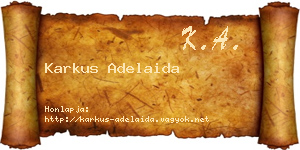 Karkus Adelaida névjegykártya